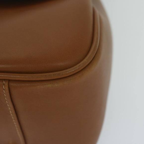 GUCCI Web Sherry Line Hand Bag Leather 2way Brown Red Green Auth 62520 - Picture 10 of 16